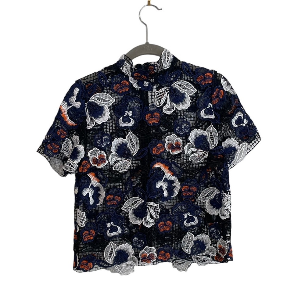 Self-Portrait Cord Lace Top